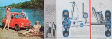 Steyr-Puch 500 Modelprogram 1960 "Gluecklich jeder der ihn faehrt" Carbrochure (7875)